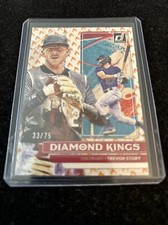2022 DONRUSS DIAMOND KINGS FIRE EMOJI TREVOR STORY /75