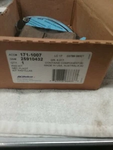 ACDelco Front Disc Brake Pad Set 171-1007 - Bild 1 von 2