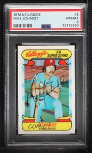 1978 Kellogg's 3-D Super Stars Mike Schmidt #3 PSA 8 HOF