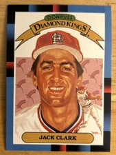 1988 Leaf Donruss Jack Clark Diamond Kings Card #15 Cardinals HOF High-Grade NM
