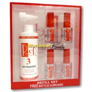Red Nail Dip Powder Liquid 7fl.oz Powder Dipping Liquid Refill #3- Dip Activator - Picture 1 of 1