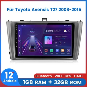 Für Toyota Avensis T27 2008-2015 Android12 Autoradio GPS NAVI BT WIFI DAB+ 1+32G - Bild 1 von 12
