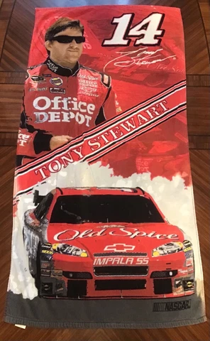 Vintage TONY STEWART Beach Towel Cover