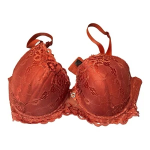 XOXO Women Bra 36D Rust Lace Underwire Lightly Lined Adjustable Straps - Picture 1 of 6