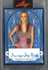 AMANDA BYNES 2023 LEAF POP CENTURY DECADENCE BLUE FRAMED BUBBLE AUTO 4/8 SP