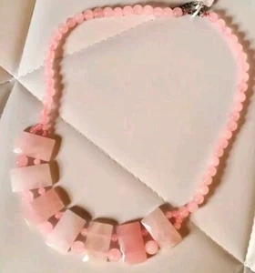 Rose Quartz Princess legnth necklace - Picture 1 of 9