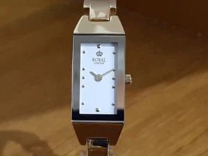 Ladies Art Deco Stye Gold Royal London Cocktail Dress Bracelet Watch  GREAT GIFT - Picture 1 of 9