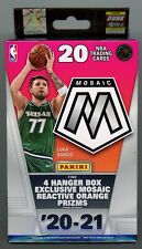 
				2020-21 Panini Mosaic Basketball SEALED HANGER BOX *20 Cards* Orange Prizm
			