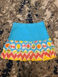 JK J Khaki Girls Skirt Skort Short Blue Fruit Size 6 - Picture 1 of 3