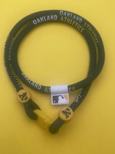 Vintage OAKLAND ATHLETICS Phiten Titanium Necklace X30 - 22” - NEW, LOOSE - Picture 1 of 4