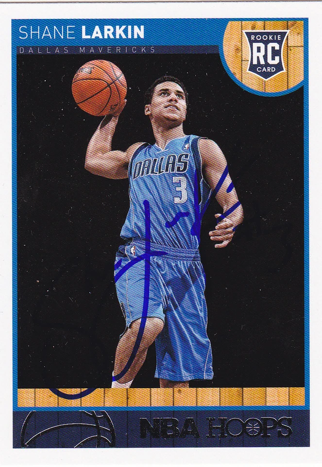 TARJETA FIRMADA POR SHANE LARKIN DALLAS MAVERICKS HURACANES KNICKS BOSTON CELTICS NETS Foto 1 de 1