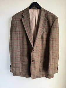Blazer Ralph Lauren Vintage Para Hombre 46R Marrón Ventana Abrigo Deportivo - Imagen 1 de 16