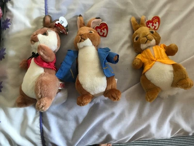 Ty brand new with tags  beanie babies mopsy flopsy peter rabbit collection 2018 - Image 1 of 2