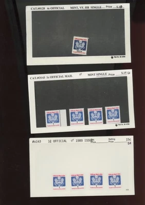 US Stamps Official 187 Coils Strips Collection mnh see dealer card titles (goo12 - Image 1 of 4