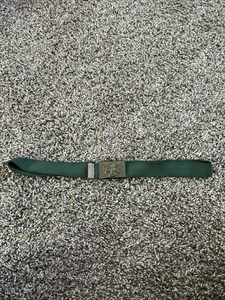 Vintage 60s Girl Scouts Green Uniform Belt Green metal Stretchable Size - Picture 1 of 4