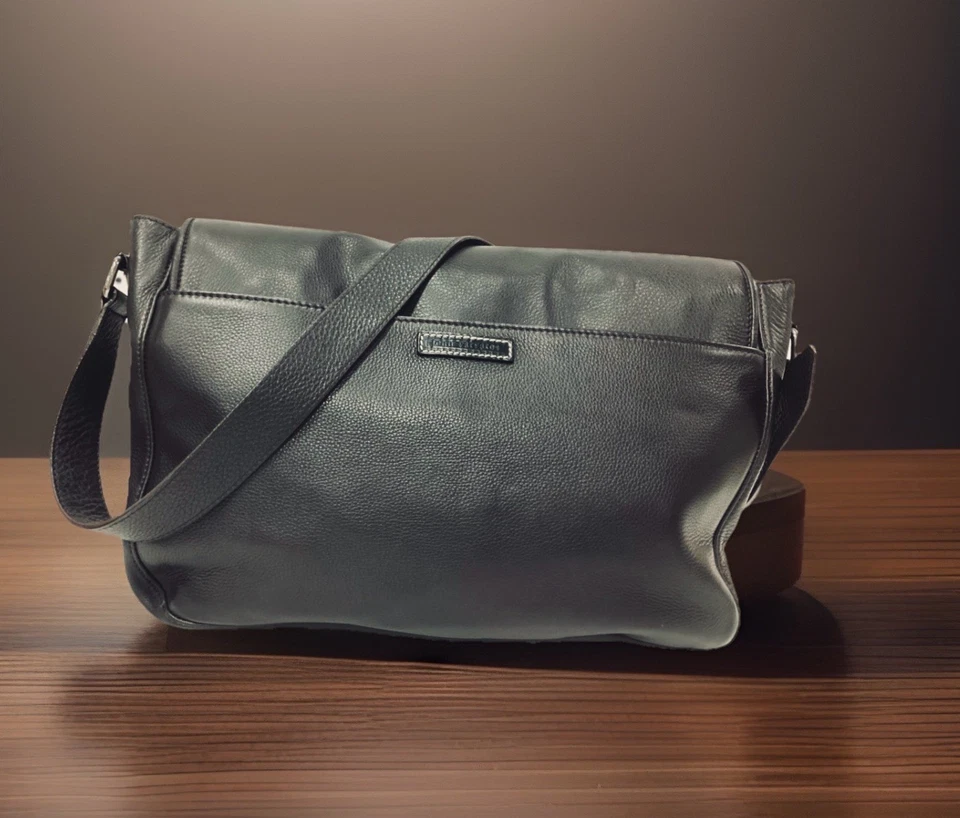 Bolso Mensajero John Varvatos Hombre Espresso Marrón Ideal para Negocios o Viajes Foto 1 de 4