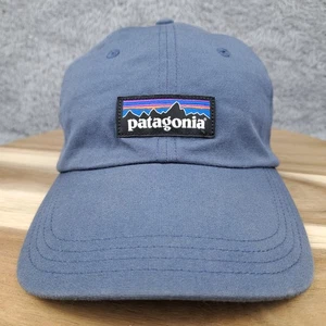 Patagonia Hat Cap Strap Back Blue P-6 Label Logo Trad Cap Baseball Outdoors - Picture 1 of 8