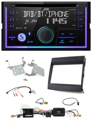 JVC Lenkrad USB 2DIN DAB Bluetooth CD Autoradio für Porsche Cayenne 2011-2016 - Bild 1 von 4