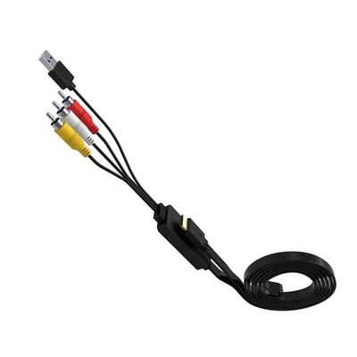 1.8m/5.9ft HDMI to 3RCA AV Converter Adapter Cable Lead USB Power For HDTV Box t - Image 1 of 4