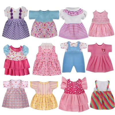 YAYYAY 12 Sets Baby Doll Clothes for 12 13 14 Inch Dolls, Alive Doll Clothes Colorfu...