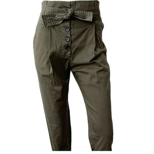 ALC Krew Pants Size US 6 Khaki Tapered With Belt *Flaws* - Picture 1 of 14