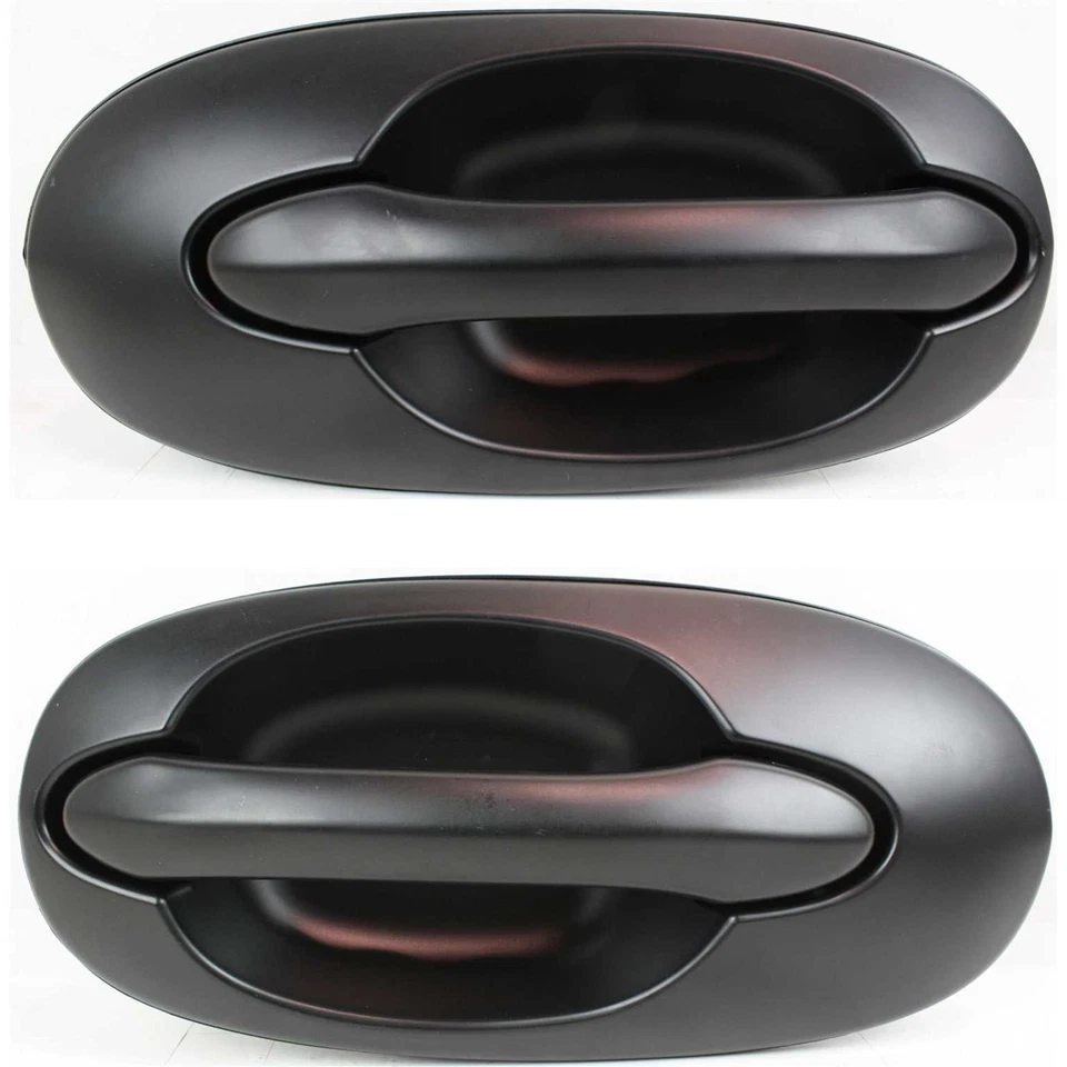 Juego de pares de manijas de puerta corredera exterior trasera negras para 02-05 Kia Sedona Foto 1 de 4