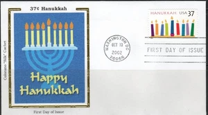 US Scott #3672, 37 cent "Hanukkah" Colorano "Silk" Cachet, FDC - Picture 1 of 1