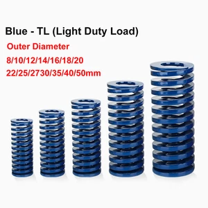 Compression Die Spring Blue - TL Heavy Load Duty Mold Mould Springs OD 8-50mm - Picture 1 of 7