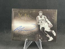 2015-16 PANINI NOIR ANDRE DRUMMOND NB-ADR BLACK AND WHITE AUTO 3/49 PISTONS