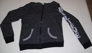 Girls One Step Up Gray BELIEVE Hooded Jacket Sz M 10-12  - Picture 1 of 3