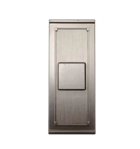 Defiant Wireless Battery Operated Doorbell Push Button, Brushed Nickel - Picture 1 of 3