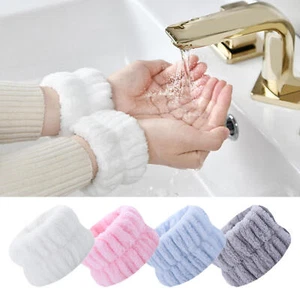 2x Spa Wrist Washband Face Wash Wristbands Microfiber Absorbent for Washing Face - Picture 1 of 16