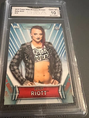 RUBY RIOTT 2019 TOPPS WWE WOMEN'S # 12 GRADED 10 L@@@K - Image 1 of 2