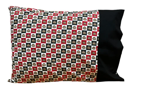 Ohio State University Buckeyes Pillowcase-Collegiate Check Cotton Cover
