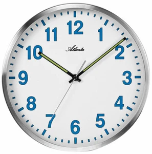 Horloge murale, argentée, Ø 30 cm - ATLANTA - 4453/5 - Imagen 1 de 1