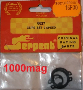 SERPENT CLIPS SET 2 SPEED 6627 / 1/8 SPRINT QUATTRO RACING CAR MODEL VINTAGE - Photo 1 sur 1