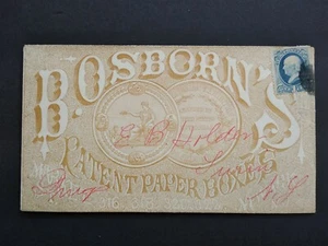 New Jersey: Newark 1870er Osborn Papierkartons FANTASTISCHER Werbeeinband - Bild 1 von 2