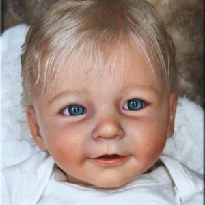Realistic 22in Reborn Baby Dolls Real Life Newborn Cloth Body Awake Kids Toy - Picture 1 of 4