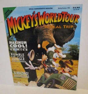 VINTAGE DISNEY MICKEY MOUSE WORLD TOUR A REAL TRIP MAGAZIN FRÜHLING SOMMER 1992 - Bild 1 von 1