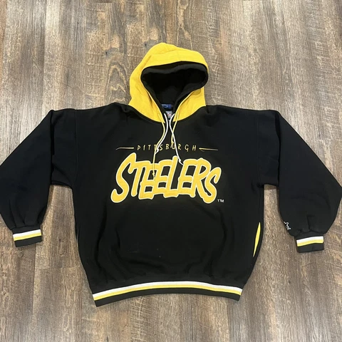 VTG Vintage 90’s STARTER Pittsburgh Steelers Graffiti Hoodie Sweatshirt *RARE* Cover