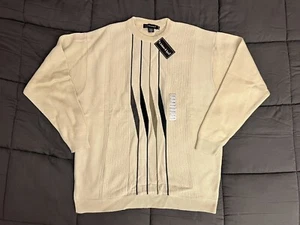 Vintage A. Adams And Spire Beige Multicolor Pullover Sweater XL - NEW WITH TAGS - Picture 1 of 6
