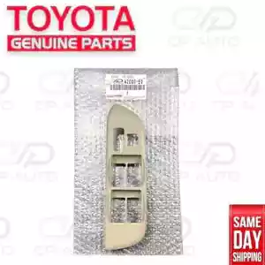 NEW 01- 05 TOYOTA RAV4 DRIVER LEFT MASTER POWER WINDOW SWITCH BEZEL TRIM TAN OEM - Picture 1 of 9