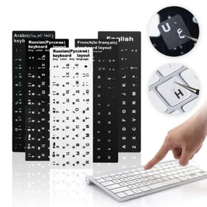 English Arabic Alphabet Layout Keyboard Stickers Russian Letter Spanish - Picture 1 of 14