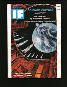 Worlds Of If Jan 1969 Dean Koontz Story SIGNED by Jacqueline Lichtenberg SimeGen - Picture 1 of 5