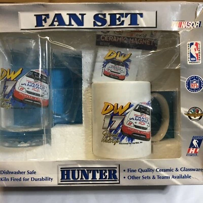 Juego de tazas y cristalería de cerámica Nascar Fan Hunter Darrell Waltrip Foto 1 de 4