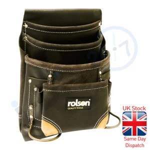 Rolson Heavy Duty Tool Belt Single Pouch Leather Professional DIY Oil Tanned - Picture 1 of 2