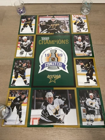 Dallas Stars 1999 STANLEY CUP CHAMPIONS Original 10-Player 23x35 Wall POSTER Cover