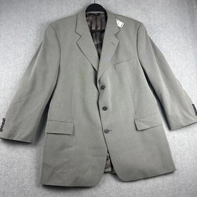 Blazer Jos A Bank Para Hombres 48R Gris Estampado 3 Botones Abrigo Deportivo Chaqueta Nuevo con Etiquetas $295 Foto 1 de 4