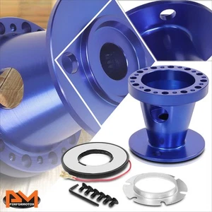 For 92-97 Ford F150-F350/Ranger 6-Bolt Steering Wheel Quick Release Adapter Blue - Picture 1 of 5