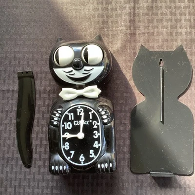 Reloj KIT CAT KLOCK Original Negro Piezas Solo Hecho en EE. UU.  Foto 1 de 4